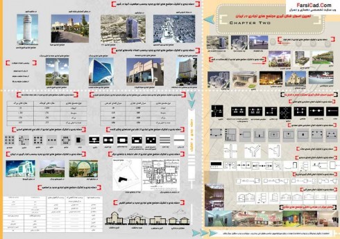 مجتمع تجاری تفریحی - نقشه مجتمع تجاری تفریحی - پلان تجاری - نقشه تجاری - معماری