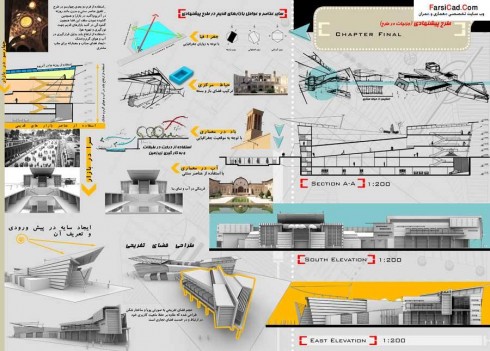 مجتمع تجاری تفریحی - نقشه مجتمع تجاری تفریحی - پلان تجاری - نقشه تجاری - معماری