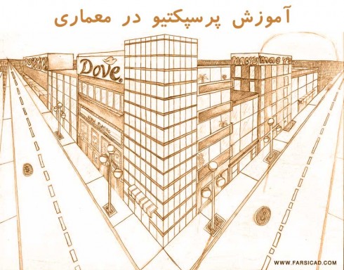 آموزش پرسپکتیو - پرسپکتیو یک نقطه ای - پرسپکتیو دو نقطه ای - پرسپکتیو سه نقطه ای