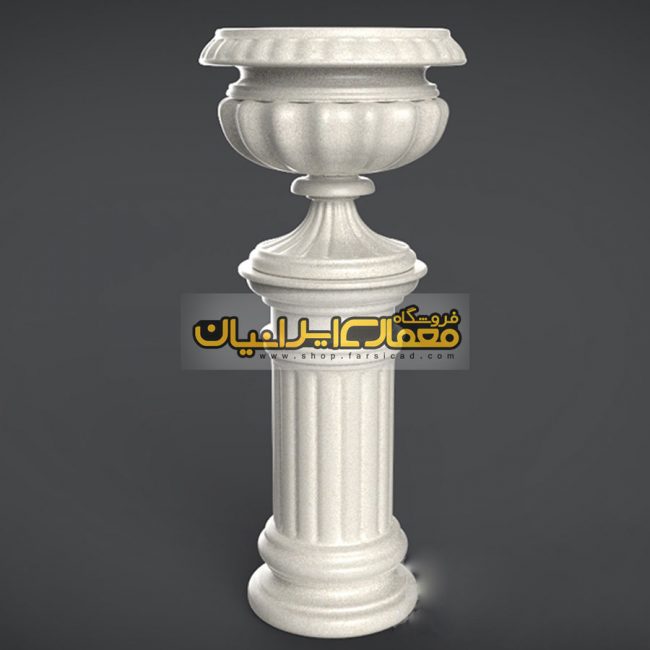 آبجکت ورودی نمای رومی - ستون ورودی نمای رومی - آبنما - آبجکت کلاسیک